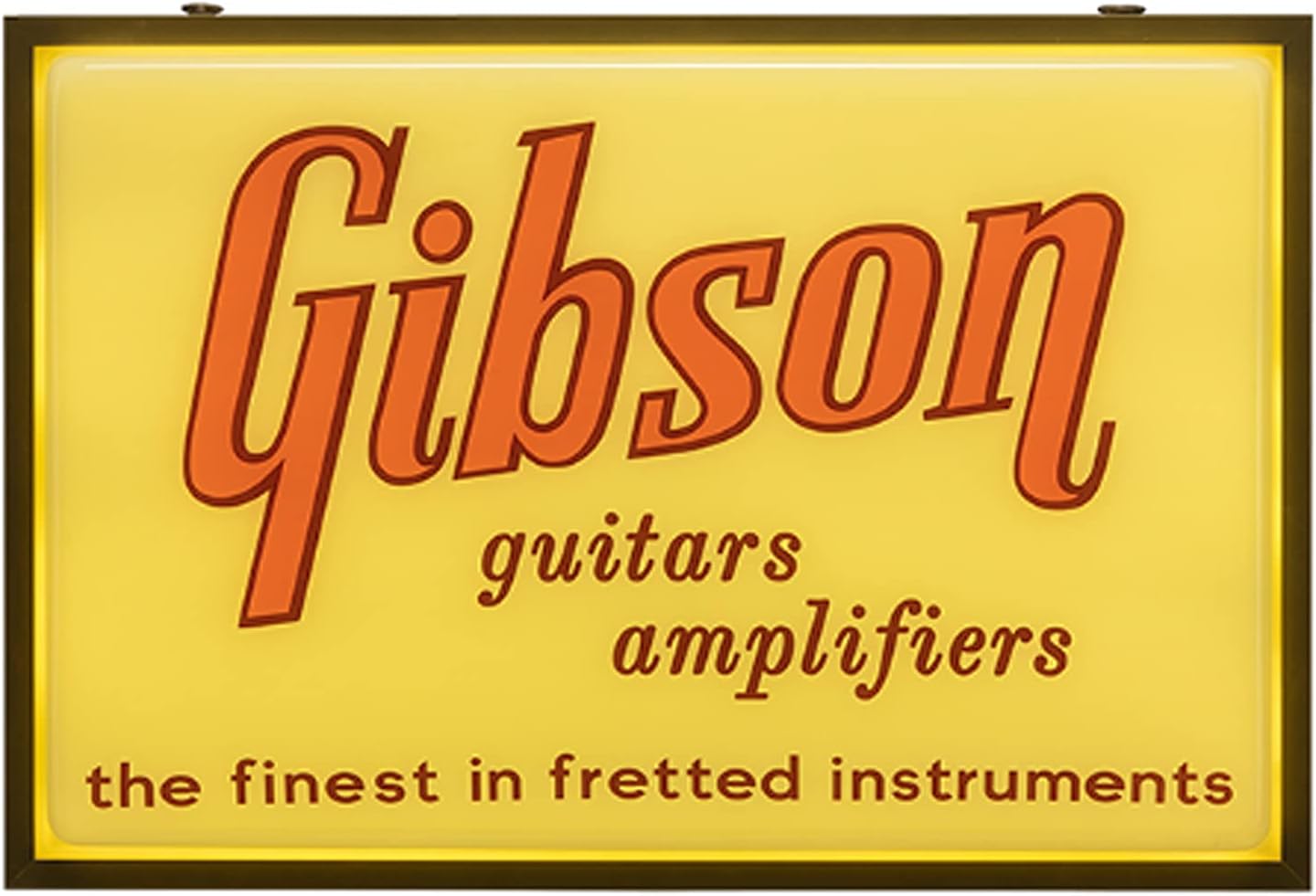 Gibson Vintage Lighted Sign, Guitars and Amplifiers