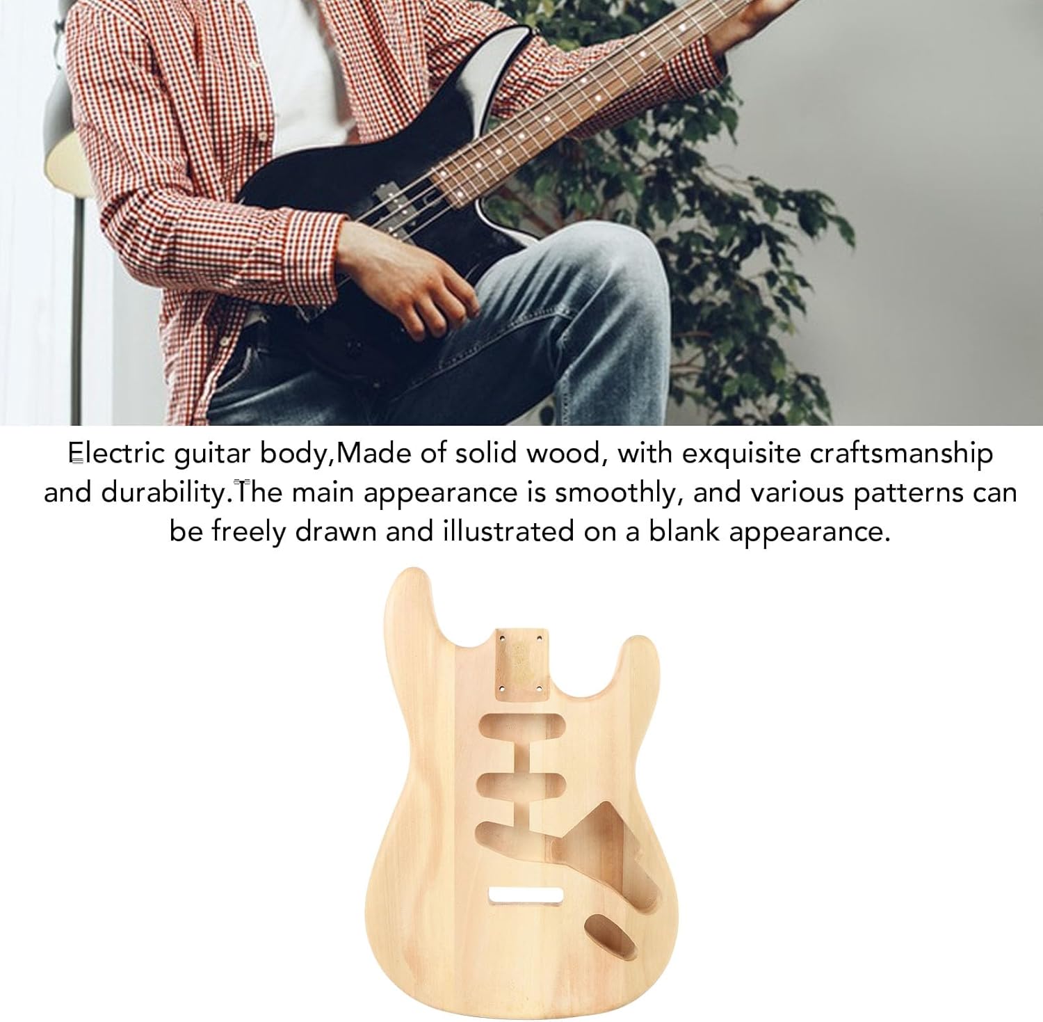 Unfinished Handcrafted Guitar Body Replacement Walnut Blank Electric Guitar Body for Customization and Versatile Playing Styles