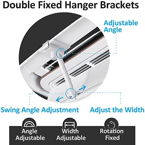 Ceiling Air Vent Deflector, Air Conditioner Deflector for Central Air Conditioning, ABS Angle Adjustable Wind Baffle, Deflector Helps Cooling/Heating Air Circulation
