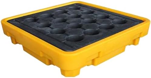 Oil Drum Tray,Spill Platform, Stackable Anti-Slip Spill Containment Platform, Modular Outdoor Warehouses Factory Garage Storage Oil Drums Spill Pallets, Polyethylene Leakproof Tray (Size :