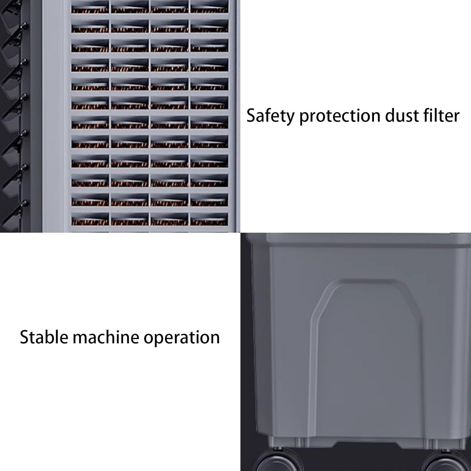 Portable Air Conditioners, Evaporative Air Cooler with Big Water Tank and 3 Speeds, Personal Swamp Air Cooler for Rooms Office(48 * 35 * 100cm)