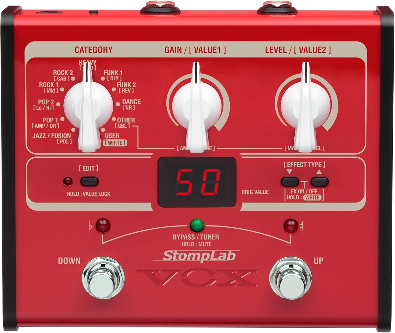 VOX StompLab 1B Multi-Effects Modeling Pedal for Bass Guitar