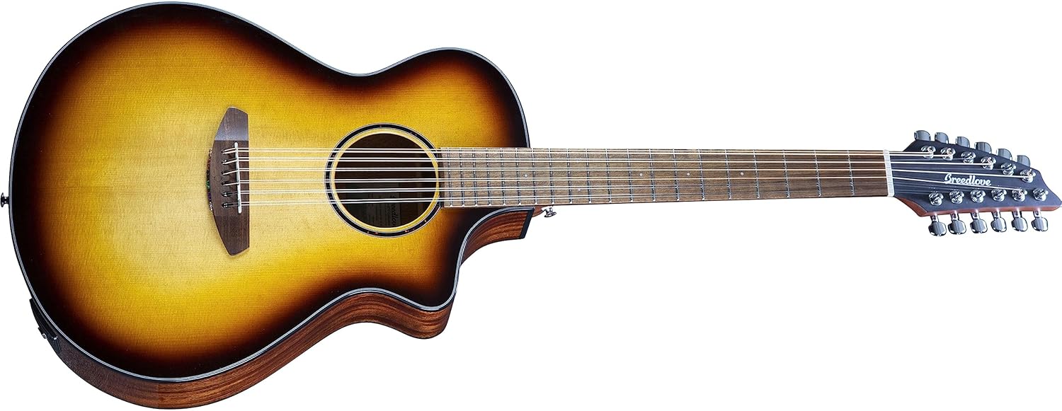 Breedlove Discovery S Concert Edgeburst 12 String CE European-African mahogany Acoustic Guitar