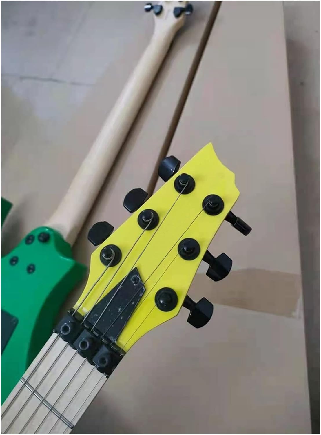Unfinished Guitar Body 39 Inch Professional Electric Guitar Alder Wood Body 6 Strings 24F High Gloss Finish Electric Guitar for Travel Guitar DIY Accessory (Color : Green)