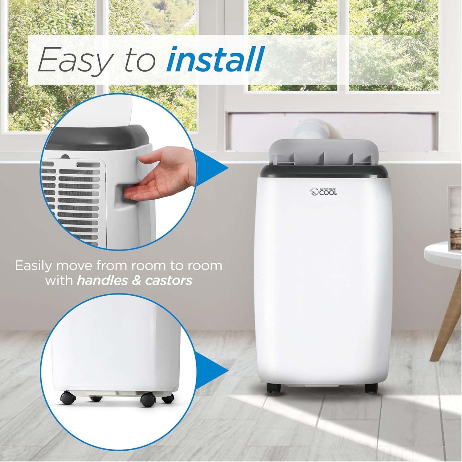 Commercial Cool 14,000 BTU Portable Air Conditioner with Heat and Remote Control
