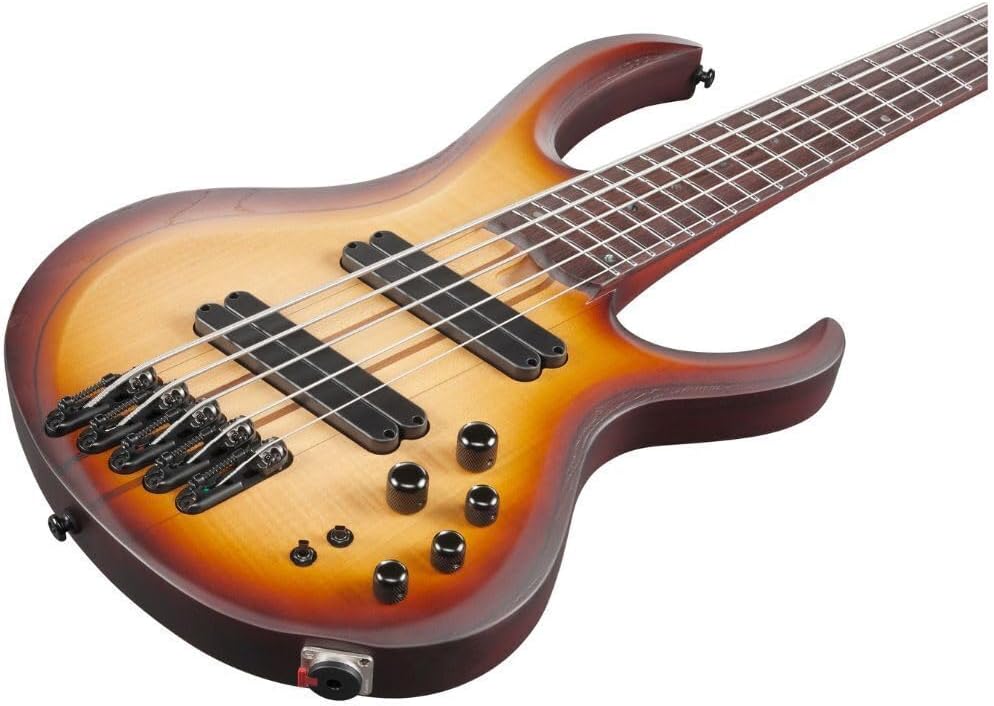 Ibanez BTB Bass Workshop Multi-scale 5-string Electric Bass - Natural Browned Burst Flat