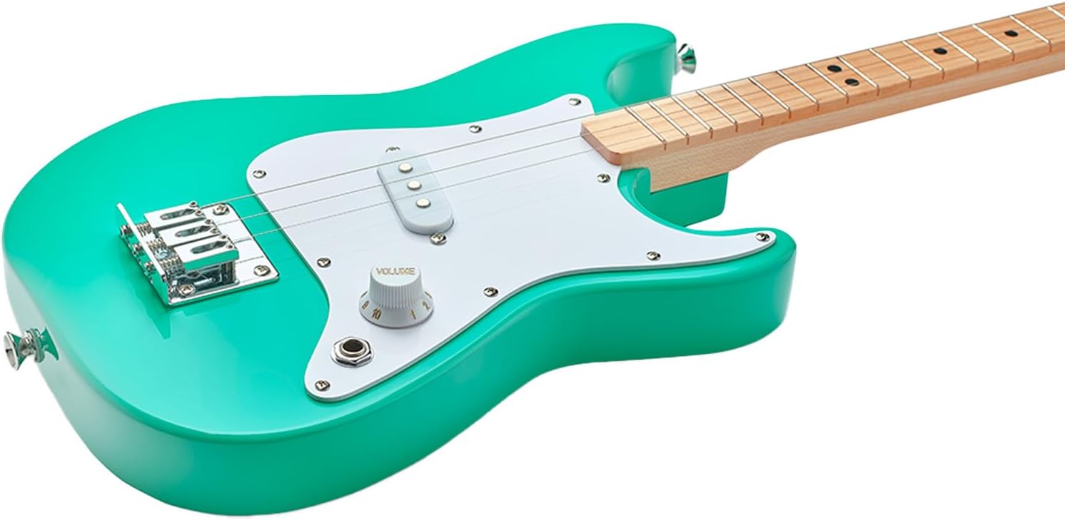 Fender x Loog 3-String Stratocaster Electric kids Guitar 3 string beginner kit (Seafoam Green)