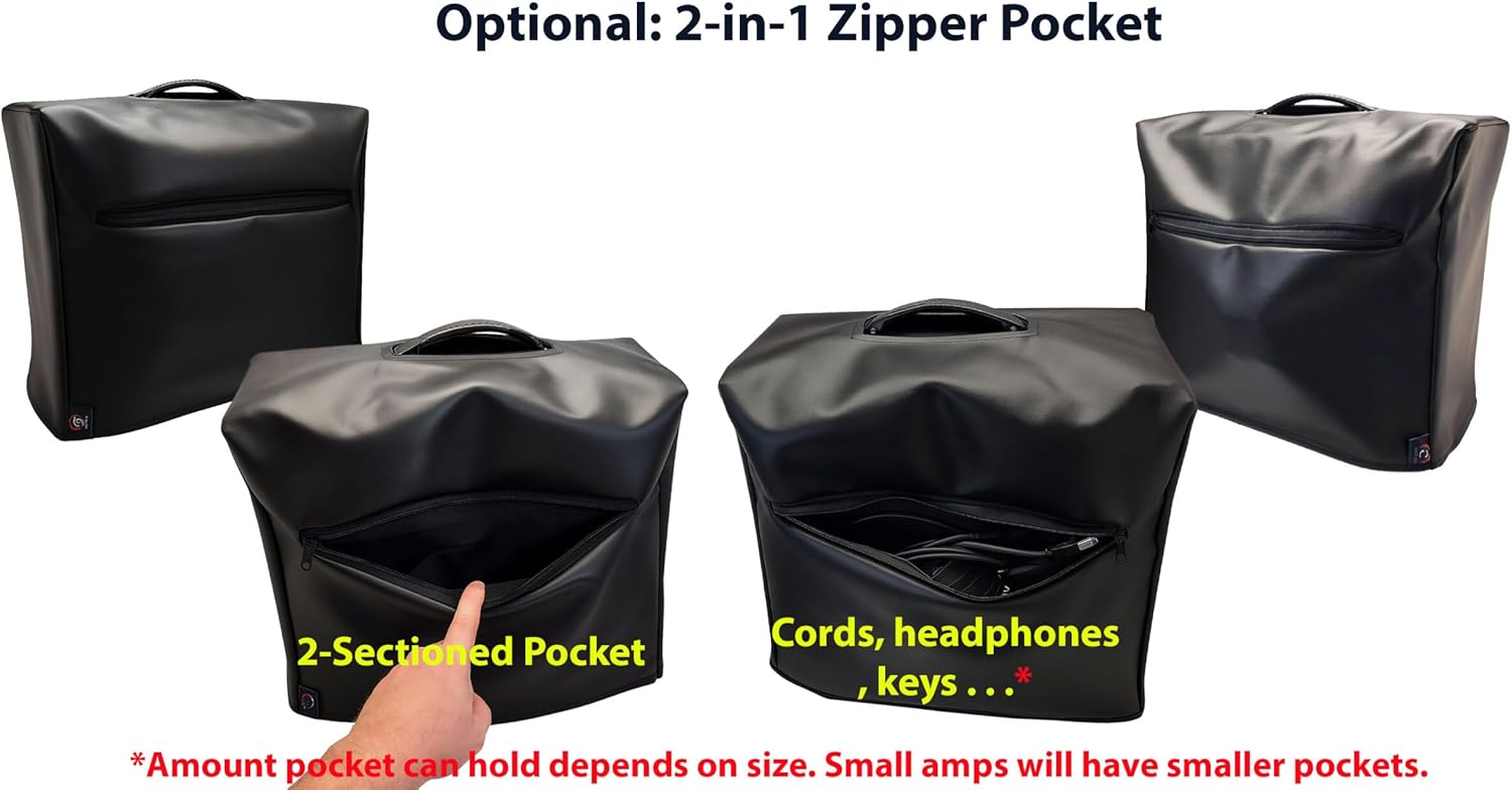 Gig Gear Cover for Boss Waza Cabinet412 Guitar Amplifier | Genuine Waterproof Cordura or Synthetic Leather Fabric | Select Color, Padding & Pocket Options | Made in US