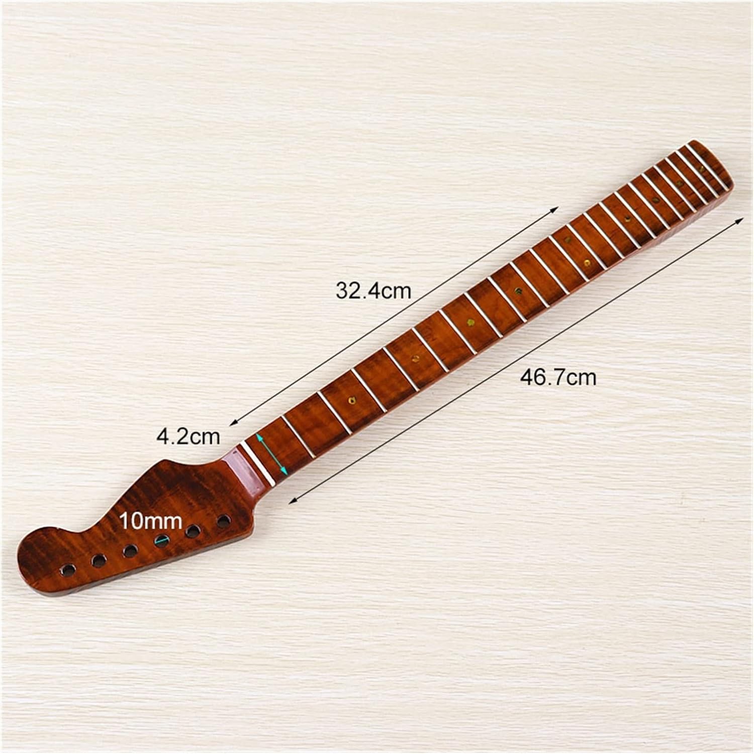 Electric Guitar Neck Second Degree Canada Roasted Flame Maple Neck Brown 6 Strings 21F Guitar ​Neck Replacement