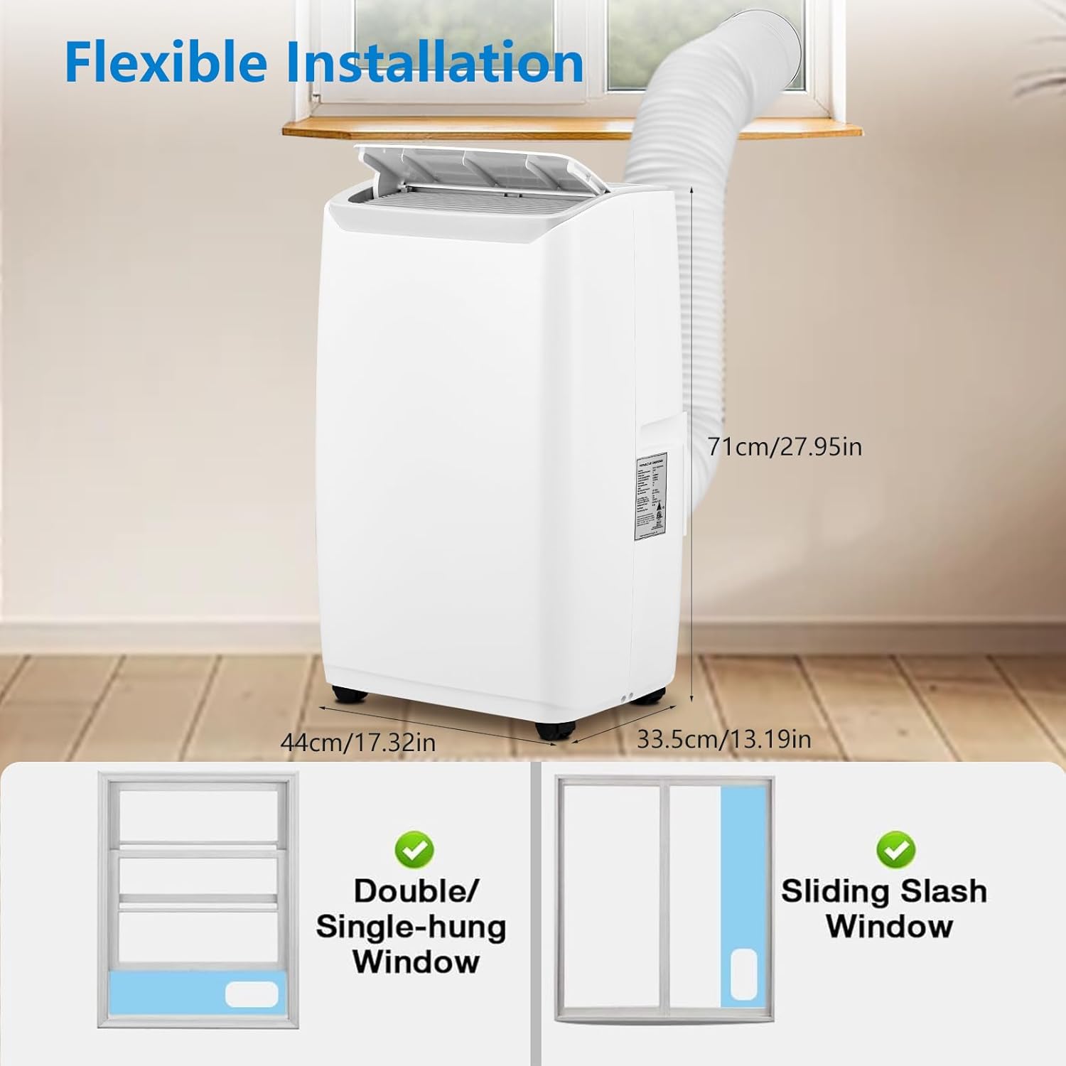 Portable Air Conditioner|14000BTU Air Conditioner Cools up to 700 SQ FT|with Remote Control AC Fan Dehumidifie|Low Noise|Sleep Mode|Ideal for Home Office
