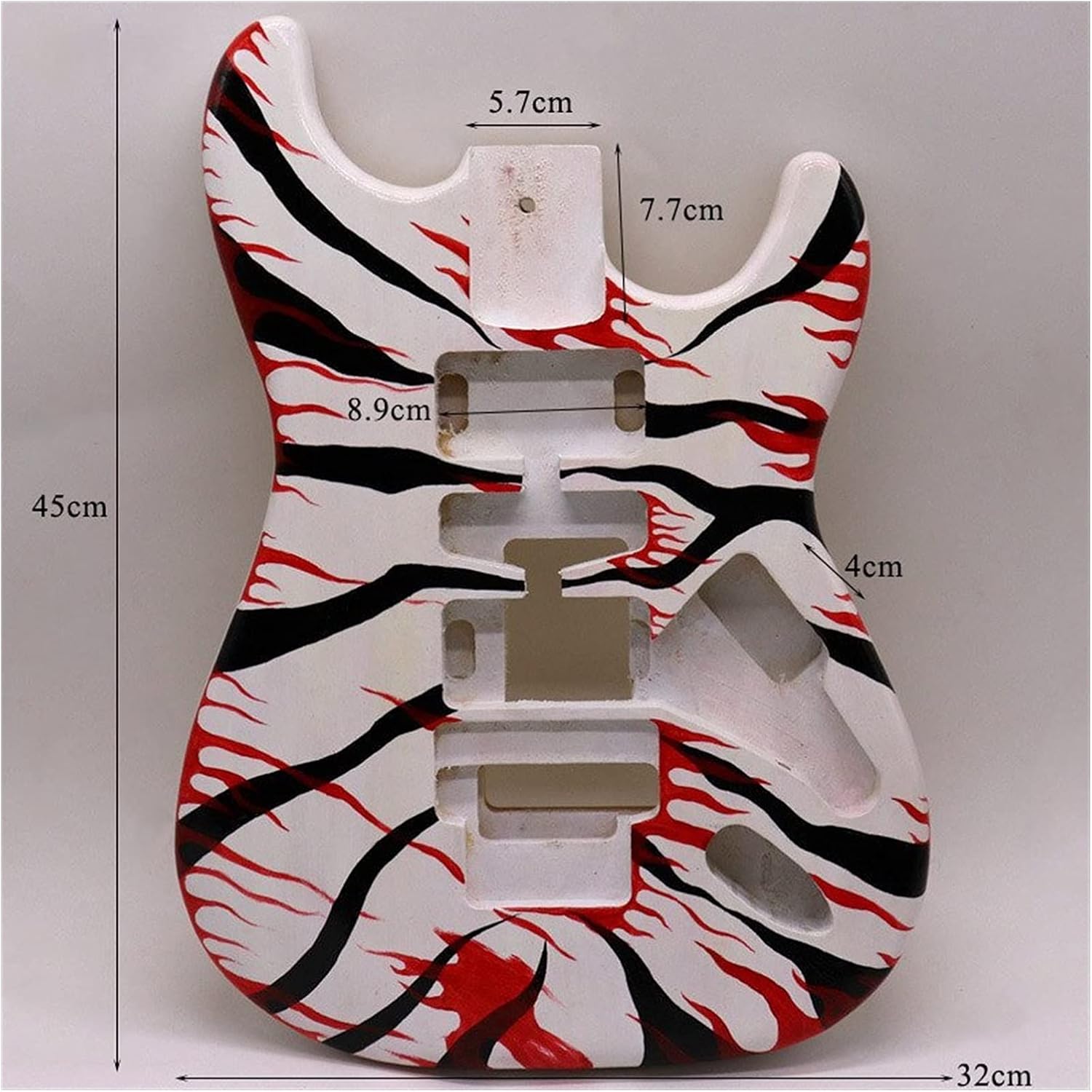 Unfinished Guitar Kit DIY Hand Paint Poplar Wood ST Electric Guitar Body White Customized Painting Guitar Barrel Unfinished Handmade ​Guitar Body
