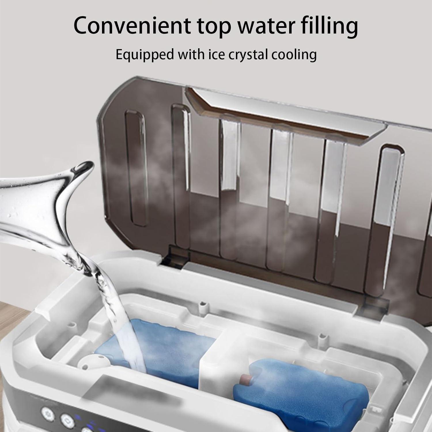 Portable Air Conditioners, 3-IN-1 Swamp Cooler with Wheel and Water Tank, Powerful Air Cooler for Room Garage Patio Basement