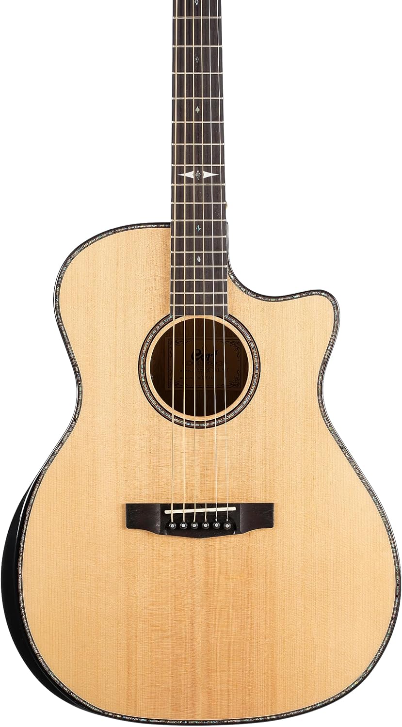 Cort 6 String Acoustic-Electric Guitar, Right, Natural Glossy, Full (GAMYBEVELNAT-U)