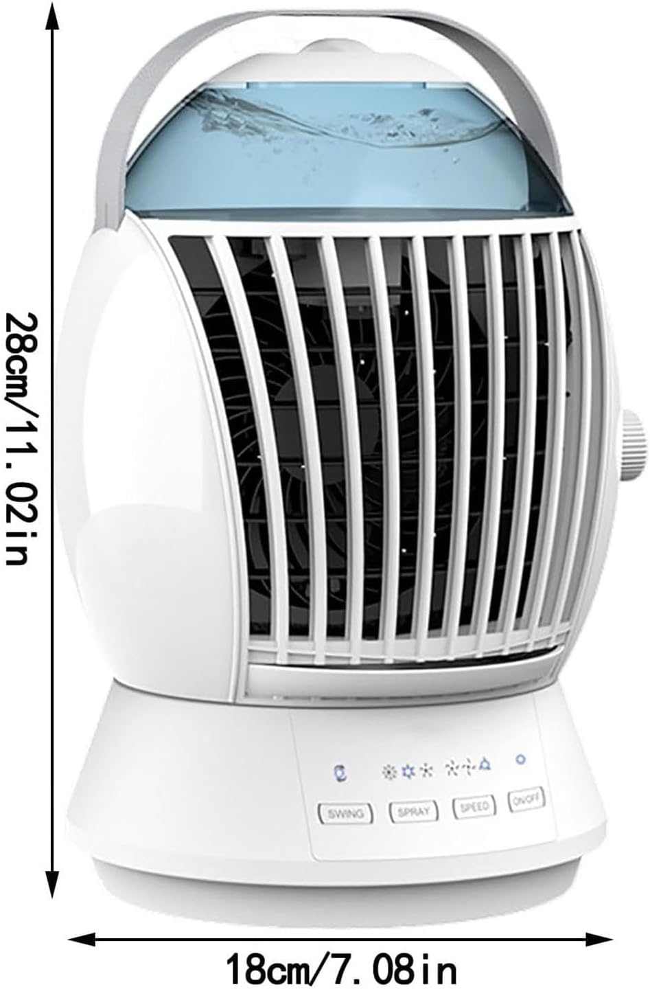 Portable Air Conditioning Air Cooling Fan Conditioning Oscillating Small Conditioner 3 Speed Water Misting For Bedroom Low Noise USB Fan For Sleep