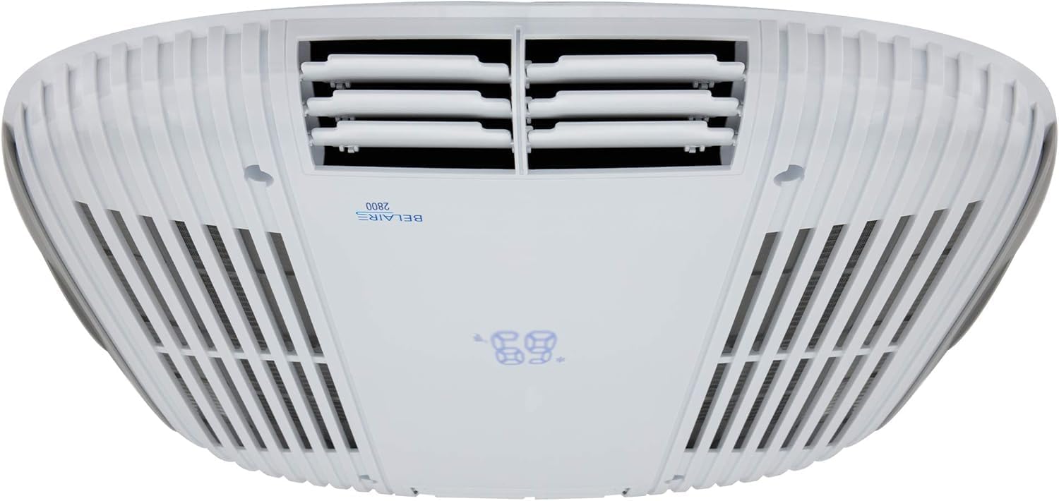 RecPro RV Air Conditioner Low Profile 9.5K Non-Ducted | Optional Heat Pump | Quiet AC | Cooling Only | RV AC Unit | Camper Air Conditioner (Include Heat Pump, Black)