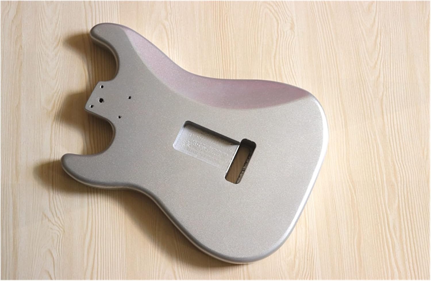 Unfinished Guitar Kit Electric Guitar Body Metallic Silver Color Guitar Body Electric Guitar Barrel Guitar Accessories Handmade ​Guitar Body