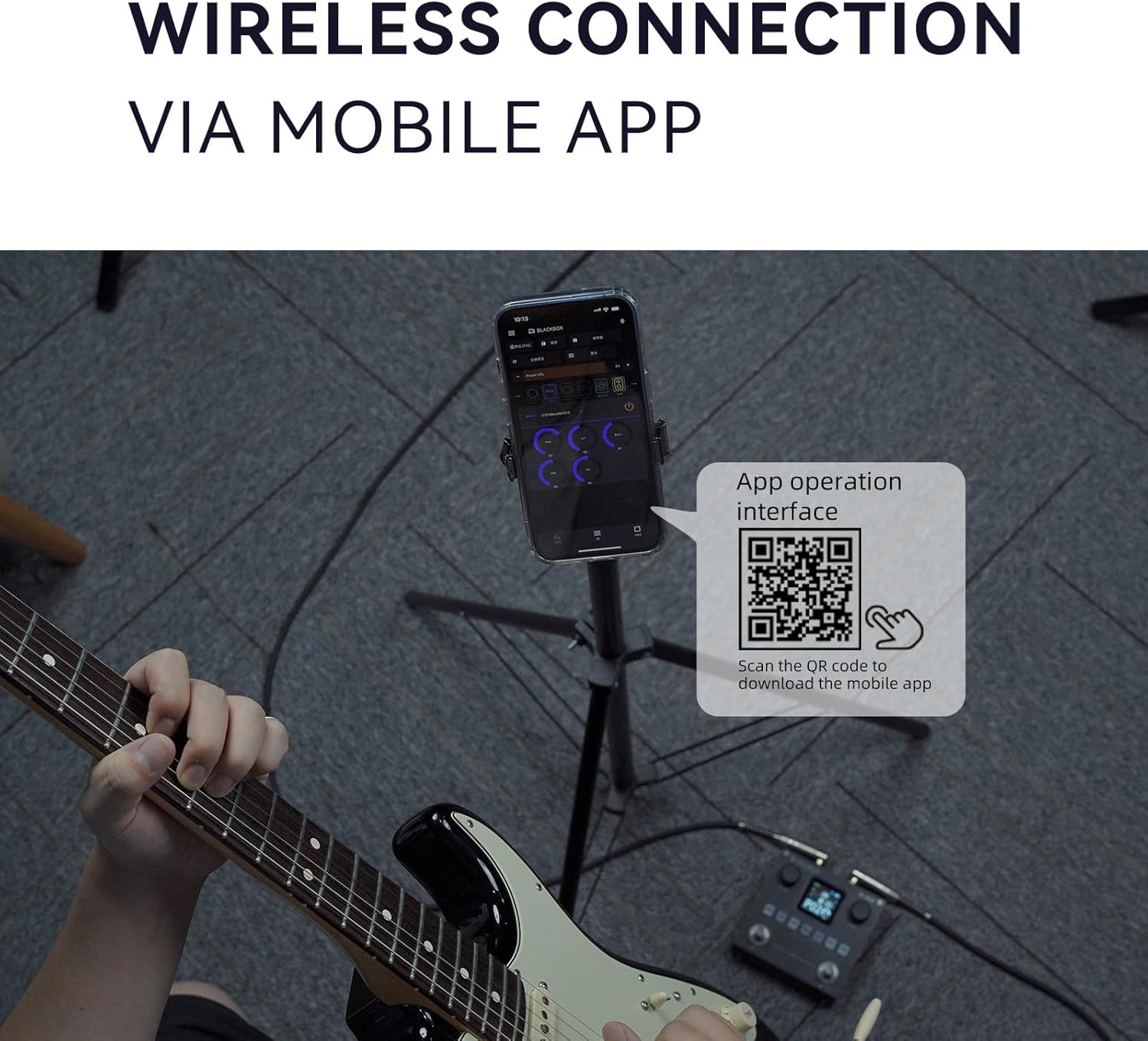 M-VAVE ANN Blackbox Guitar Pedal 80 Editable Presets Reverb Delay Boost Black Box with 6 Effect Modules AMP CAB BT Audio With APP Create Paremeters