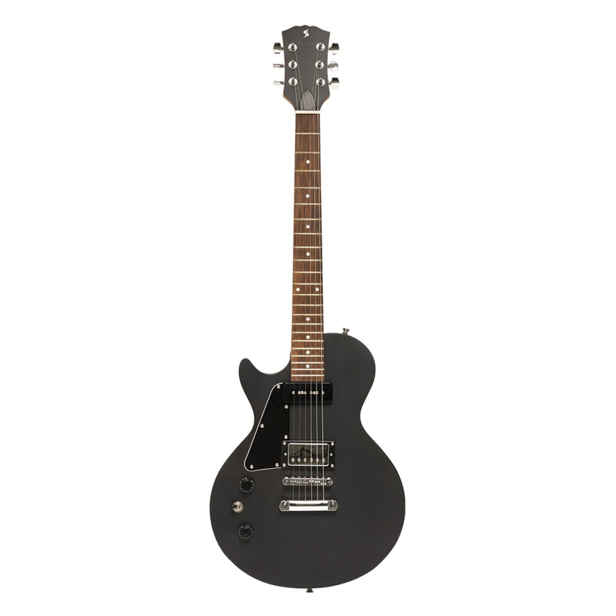 Stagg SEL-HB90 BLK LH Standard Series Left Handed Electric Guitar l Solid Mahogany Body l Flat Top l Black Finish