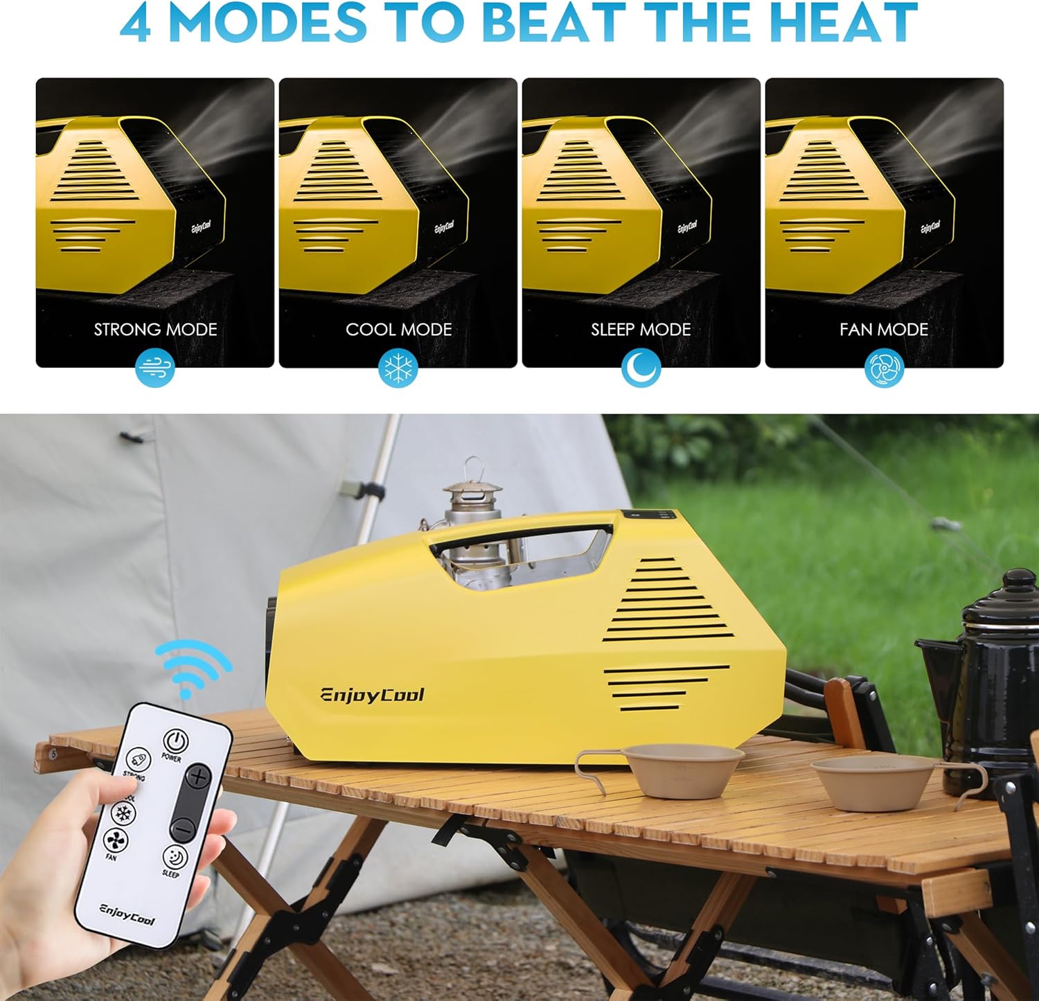 2380BTU Camping Air Conditioners - 14lb Tent Air Conditioner with Remote Control, Portable ac for Truck Outdoor/RVs/Fishing or Pet (Battery Not Included)