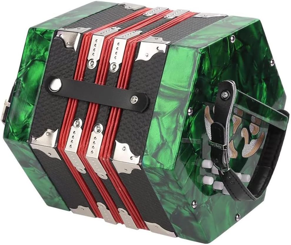 20 Buttons Accordion Concertina,for Kids, Solo and Ensemble, Easy to Learn Music Accordion Instrument, Musical Instrument for Home and Classroom
