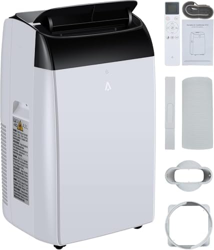 12000 Btu Portable Air Conditioner, Indoors ac unit Fast Cooling 550 Sq. Ft, 3-in-1 Portable Air Conditioner With Fan, Cooling, Dehumidification, Touch Screen Controls, Remote Controller