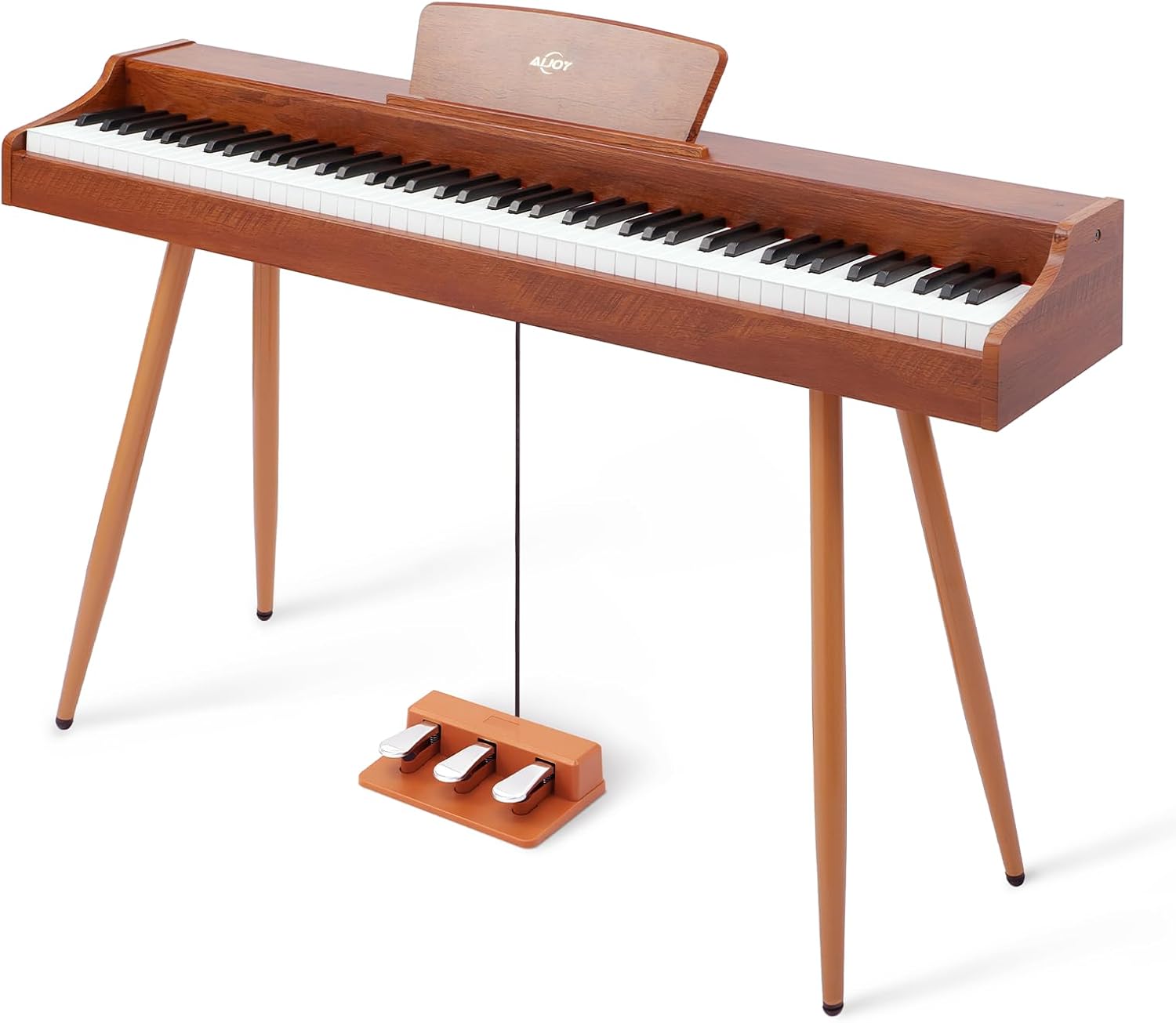 AiJoy Digital Piano 88-Key Hammer-action Weighted Keyboard, Full Size Wooden Electric Piano for Beginners with Triple Pedal, Compact Design, Supports MIDI/Headphone Connection, ADP-20
