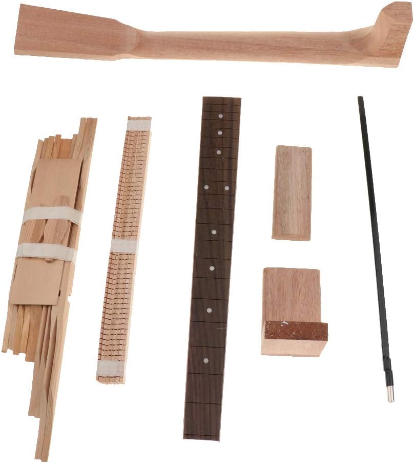 LoveinDIY Spruce Wood 41inch Guitar DIY Kit Neck Rosewood Fingerboard Bridge