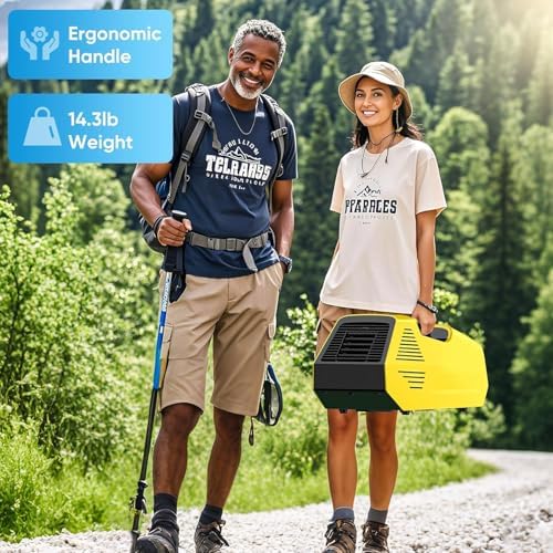 Portable Air Conditioner for Tents, 14Lbs Camping Air Conditioner with 4 Modes, Quiet Operation, 240W Low Power Consumption for RV, Car, Outdoor Use