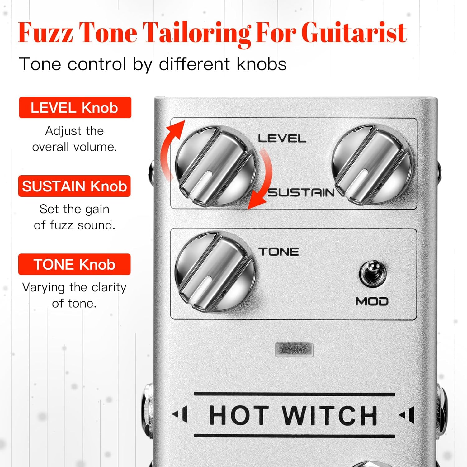 JOYO R-25 Fuzz Pedal Multiple Fuzz Effects Guitar Pedal and JA-02 II Black 5W Mini Guitar Amplifier
