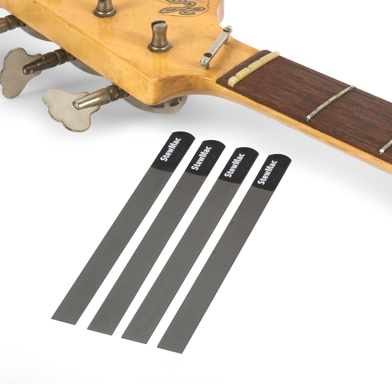 StewMac Gauged Nut Slotting File Set for Bass, for 4-String - Set of 4