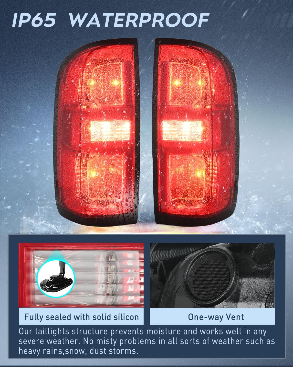 Nilight Taillight Assembly Compatible with 2015 2016 2017 2018 2019 2020 2021 2022 Chevy Colorado Tail Lights Rear Lamp Replacement OE Style Driver and Passenger Side w/Bulbs