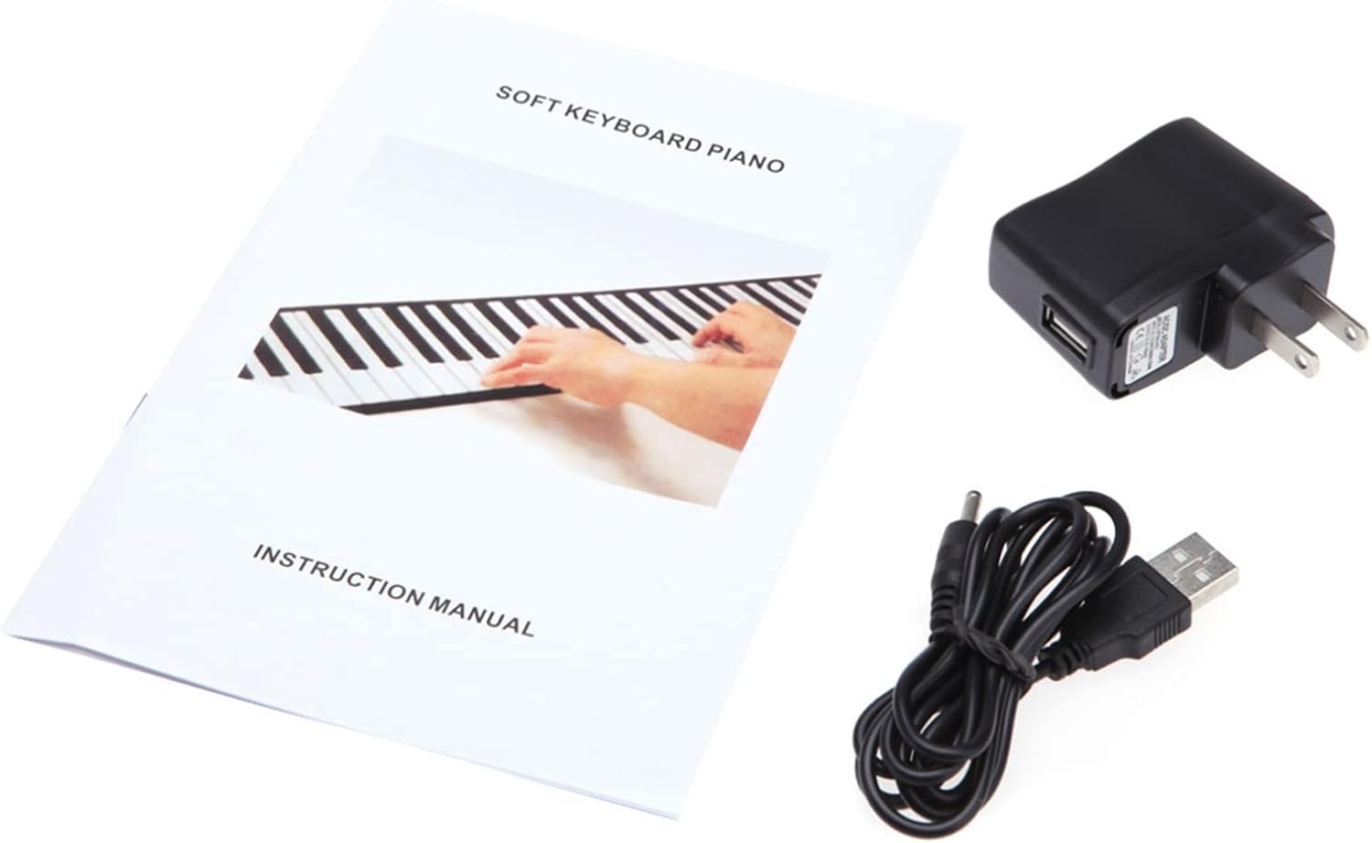 FLFL Electronic Folding Piano Portable 61 Keys Flexible Roll Up Piano USB Electronic MIDI Keyboard Hand Rolled Musical Instrument