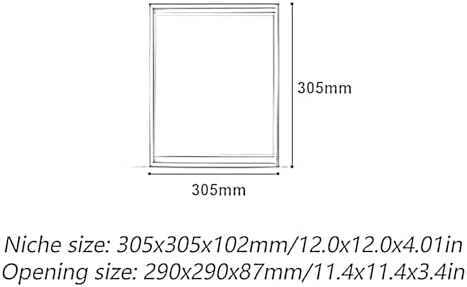 Shower Niche, Brushed Stainless Steel Shower Niche - Square Bathroom Shelf for Organizing Shampoo & Toiletries, 24