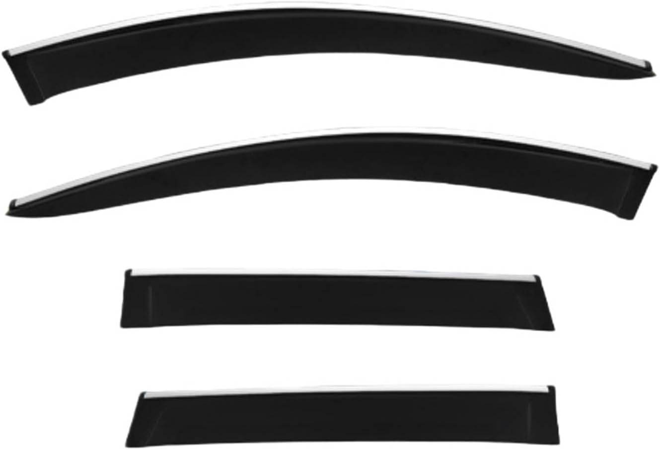 Window Deflectors for Volvo XC60 MK1 2008-2017, Sun Rain Guard Window Visors Vent Shades with Bright Stripes Car Accessories