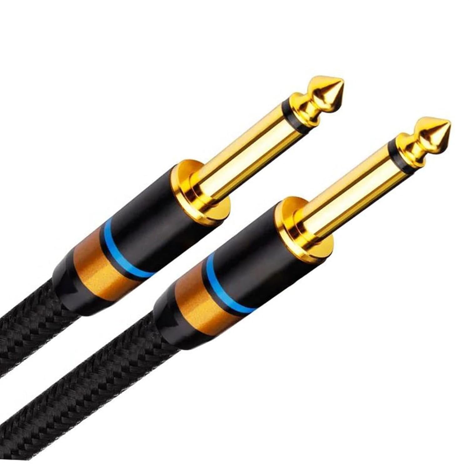 Pro Audio Cable 6.5mm Cable Gold Plated 6.5mm To 6.5mm Cable 6.35mm Aux Cable Guitar Mixer Amplifier Speaker Wire(1m)