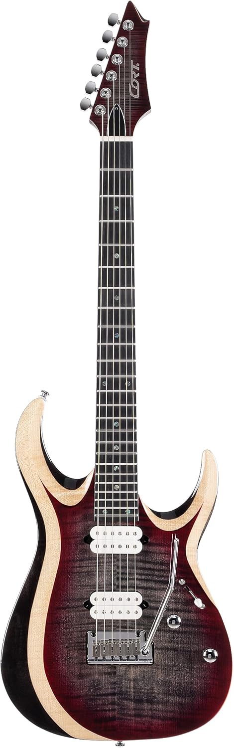 Cort X Series 700 Duality II Electric Guitar, Lava Burst