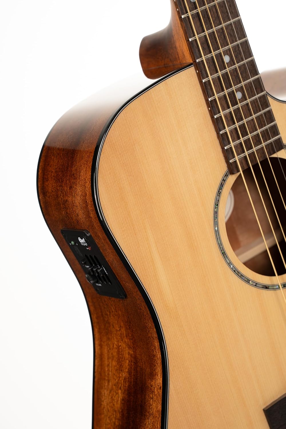 Cort EARTH60CENAT Earth 60 Dreadnought Solid Top Acoustic Electric Guitar, Natural Gloss