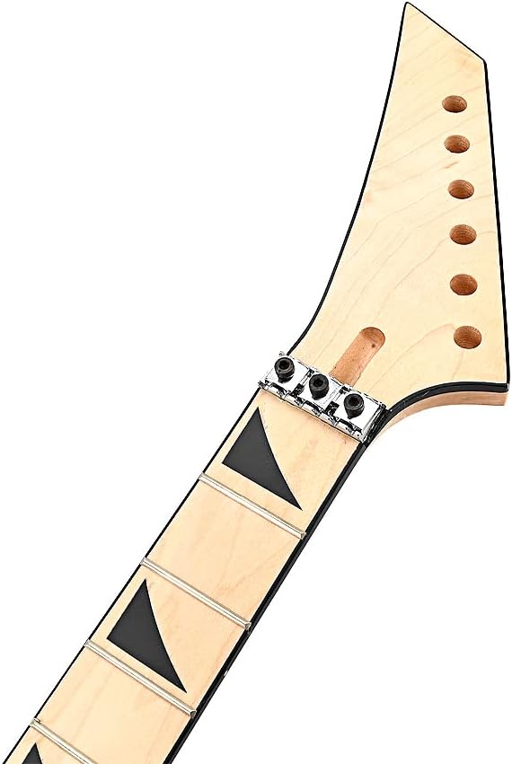 Electric Guitar Neck 24 Fret 25.5 Inch Maple Fingerboard Locking Nut Replacement for Jackson Style