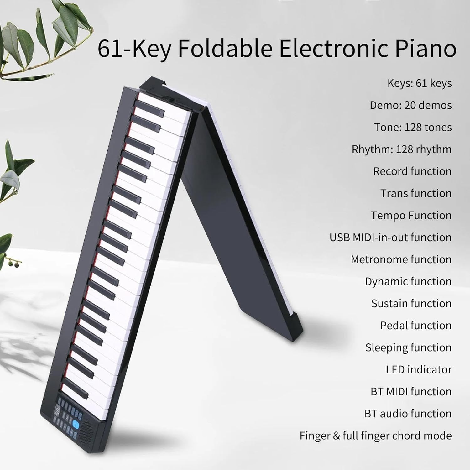 Keyboard Piano, Electronic Keyboard 61-Key Foldable Electronic Piano Multifunctional Electronic Organ Folding Digital Piano