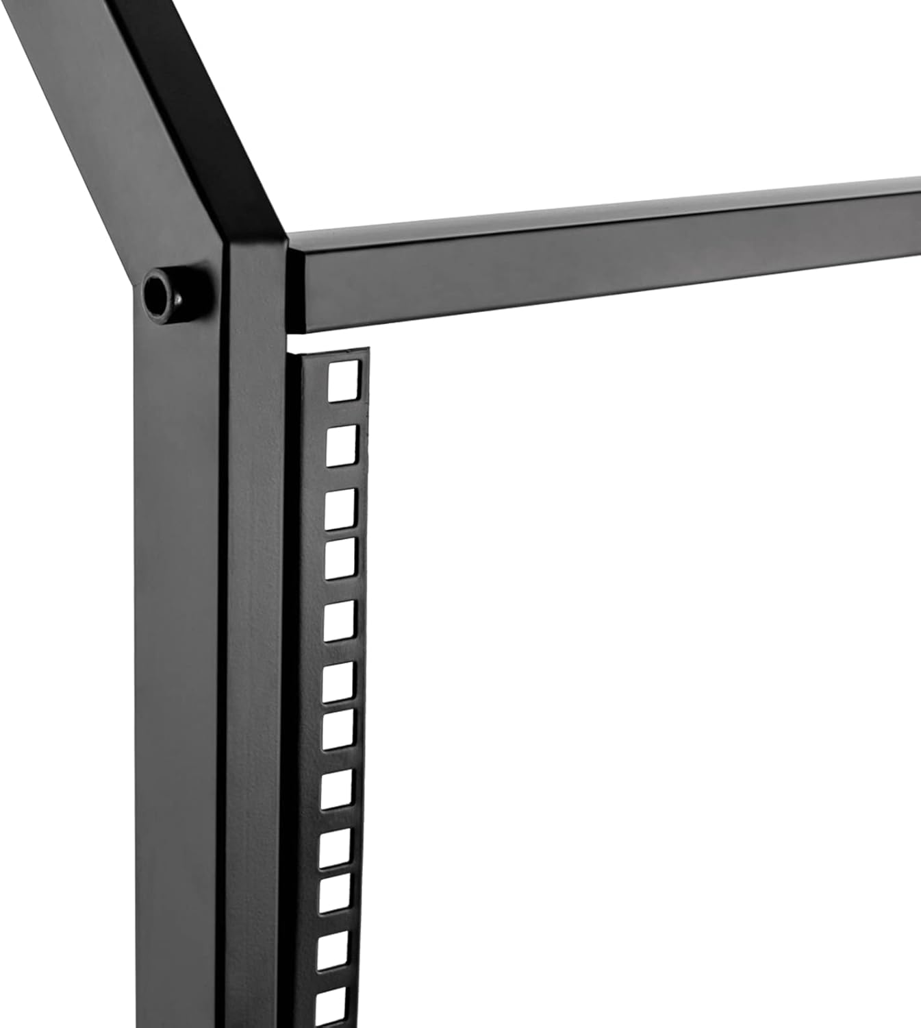 9U Black Rolling Rack-Mount Mixer Case Stand, Studio/DJ Equipment Cart with 4 Locking Wheels, Heavy-Duty Steel Frame, Perfect for Stage Amps, Mixers, Studio Gear, Home or Office Use