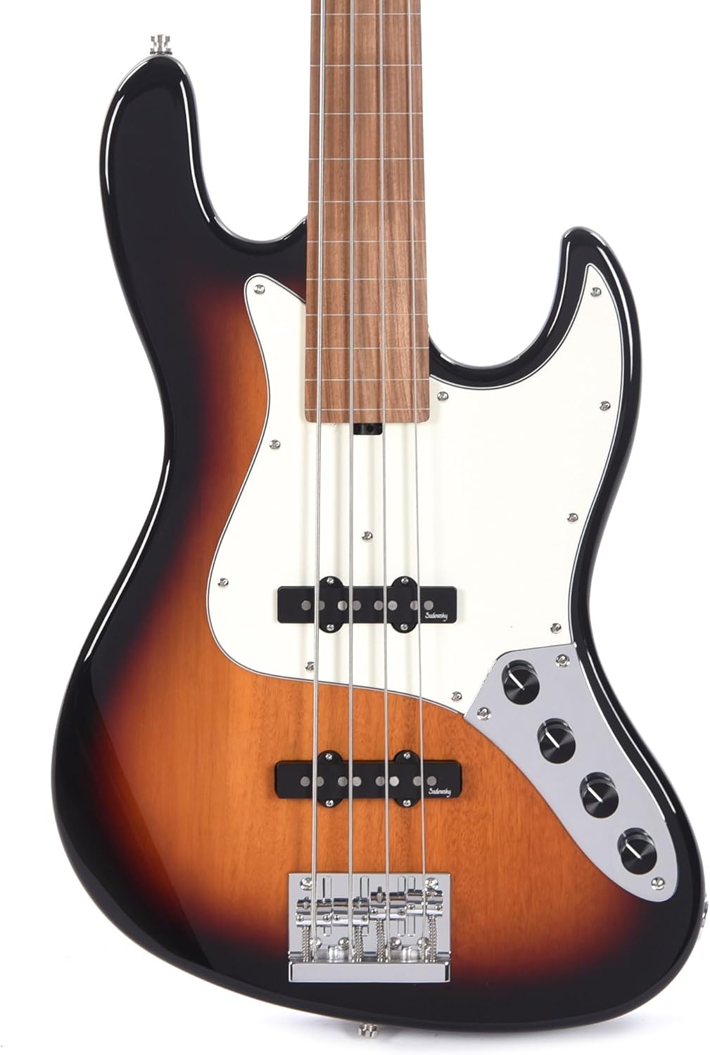Sadowsky MetroExpress Vintage JJ Bass Fretless, 4-string - Tobacco Sunburst Transparent
