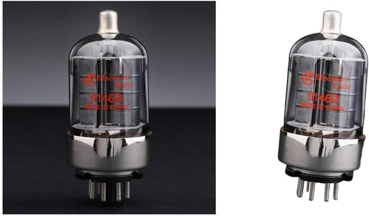6146B Vacuum Tube Set (2 Pack) - Low Noise High Power for Guitar Amplifiers & HiFi Systems, Durable Metal Construction
