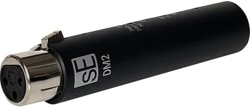 sE Electronics DM2 Black Dynamite Switchable In-Line Mic Preamp - Bundle with 2 XLR Cables and Cable Ties
