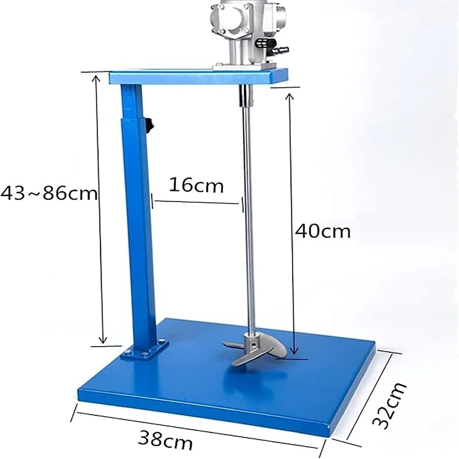 Efficient and Environmentally Friendly Stainless Steel Pneumatic Bracket Mixer - for 5 Gal/20L Gallon Tanks - Perfect Paint Stirring Machine