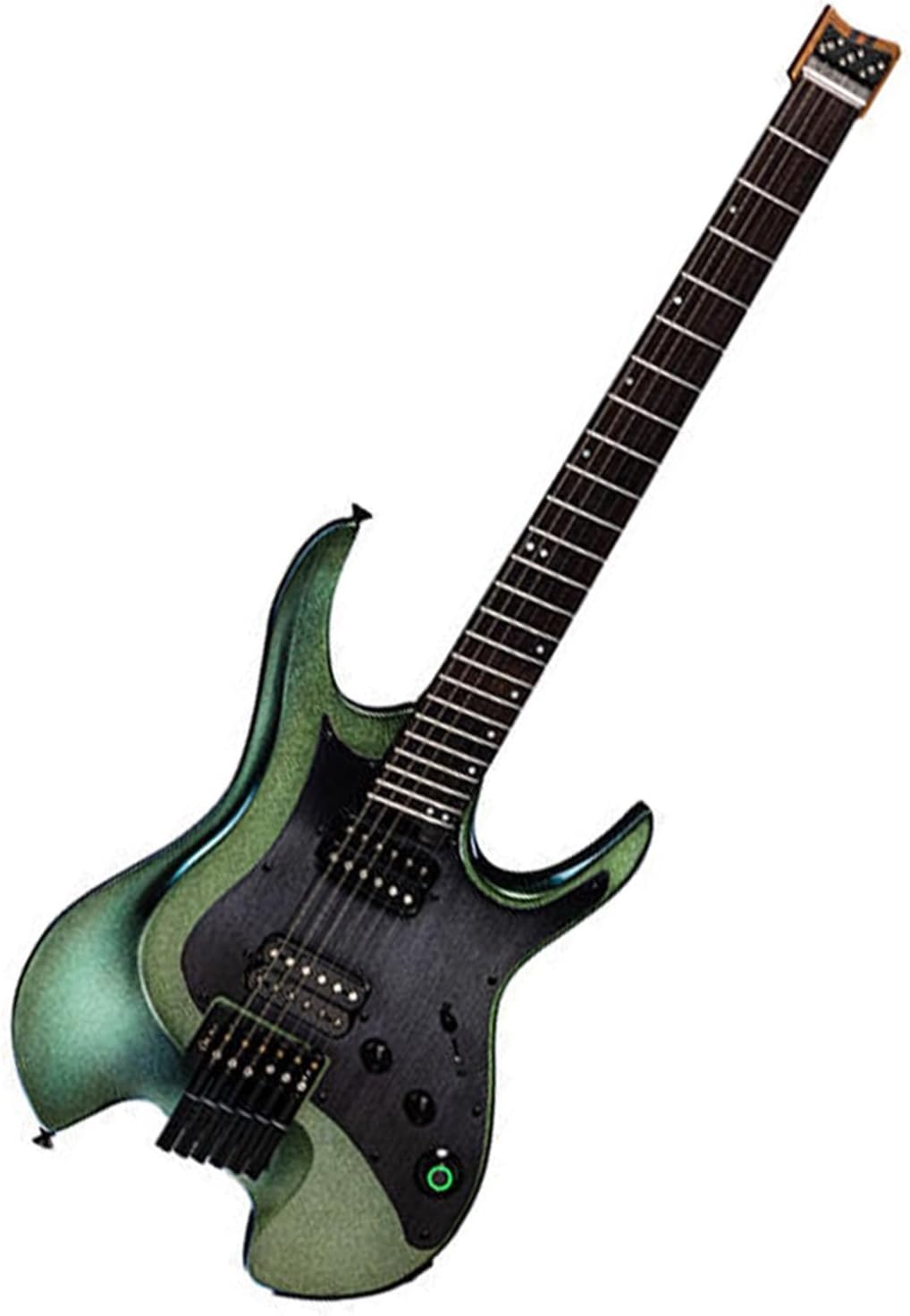 VENEKA Headless Electric Guitar Portable Multifunction Headless Electric Guitar with Magnetic Steel Pickup (Color : 05)