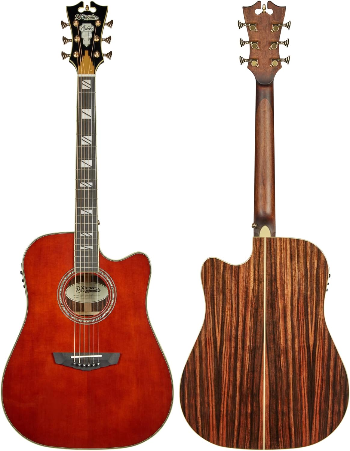 D'Angelico 6 String Acoustic-Electric Guitar, Right (DAED500AUBGP)