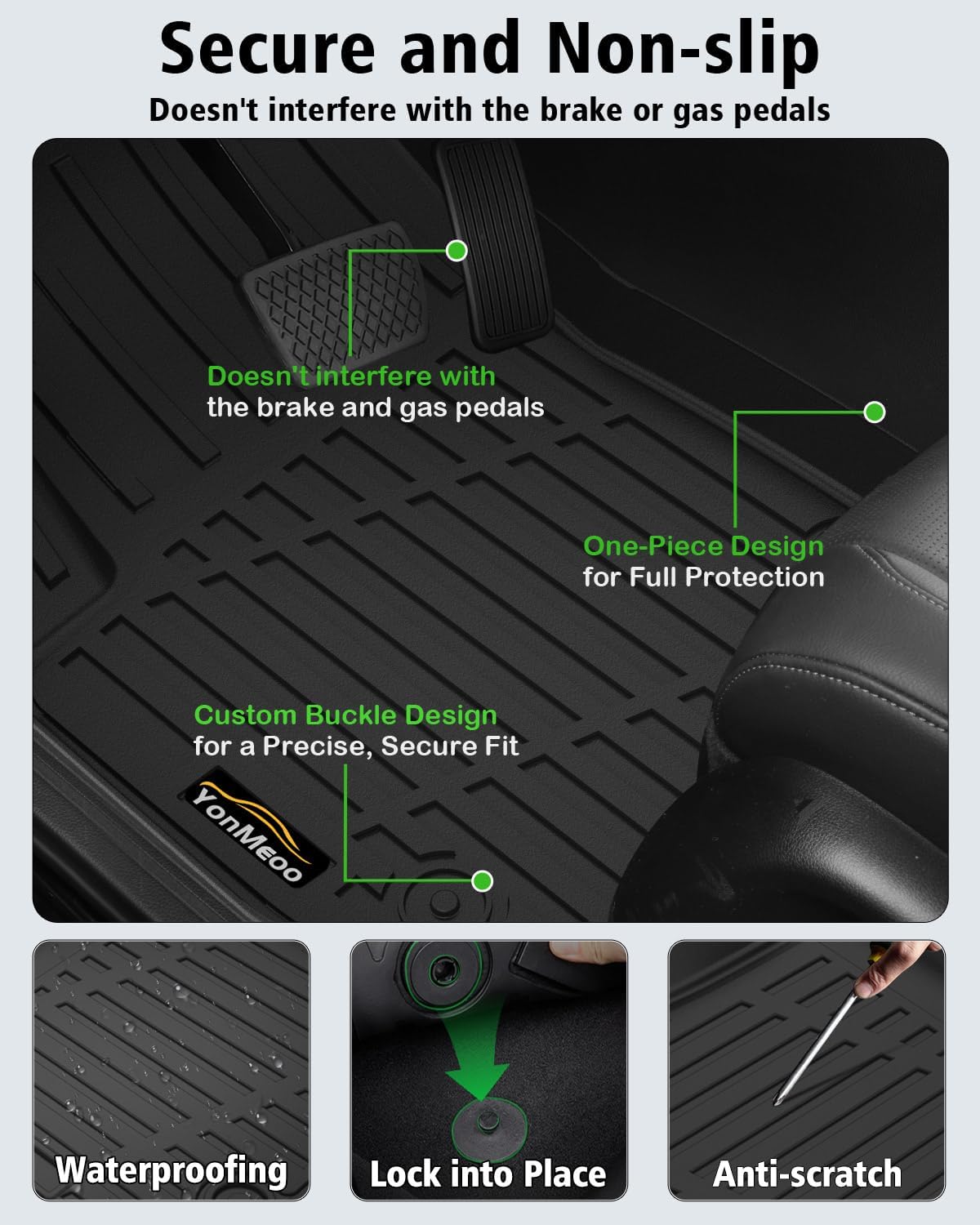 Floor Mats Custom for Hyundai Tucson 2022-2025 2026 Fuel (Not for Hybrid) Trunk Mat with Backrest Mat All Weather TPE Full Set Liners Cargo Protector & Door Sill Guards for Tucson Accessories, Black