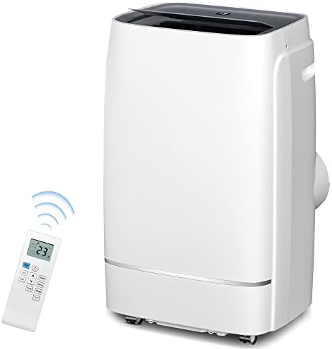 ZAFRO Portable Air Conditioner,12000 BTU Air Conditioner for Room Up to 550 Sq. Ft,3-in-1 Portable AC Unit,Cool & Dehumidifier & Fan Modes, Portable AC with Remote Control,White
