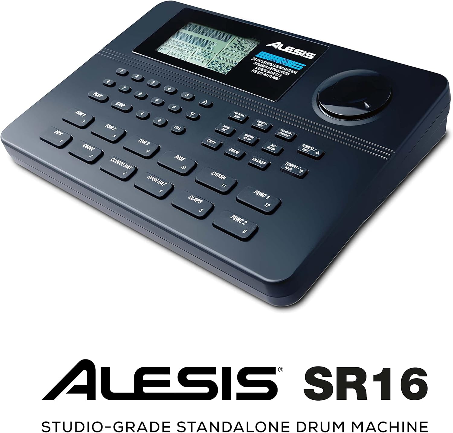 Alesis SR-16 - Studio-Grade Standalone Drum Machine With On-Board Sound Library, Performance Driven I/O and In-Built Effects
