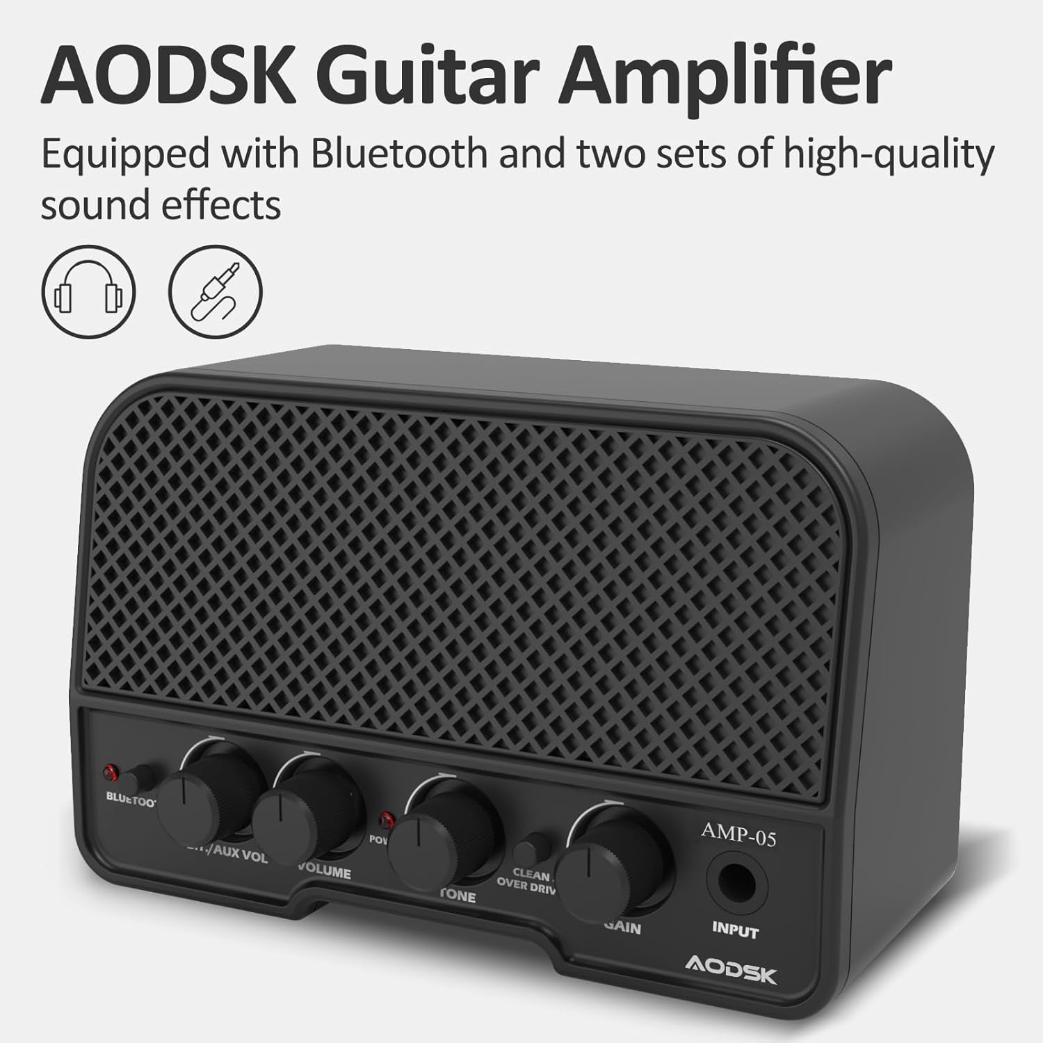 AODSK Electric Guitar with Amp Beginner Kit 39 Inch Solid Body Full Size,All Accessories,Digital Tuner,Six Strings,Four Picks,Tremolo Bar,Strap,Gig Bag,Starter kit (Blue-HSS)